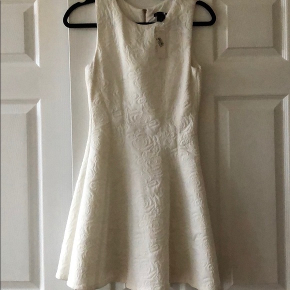 White Flared Mini Dress